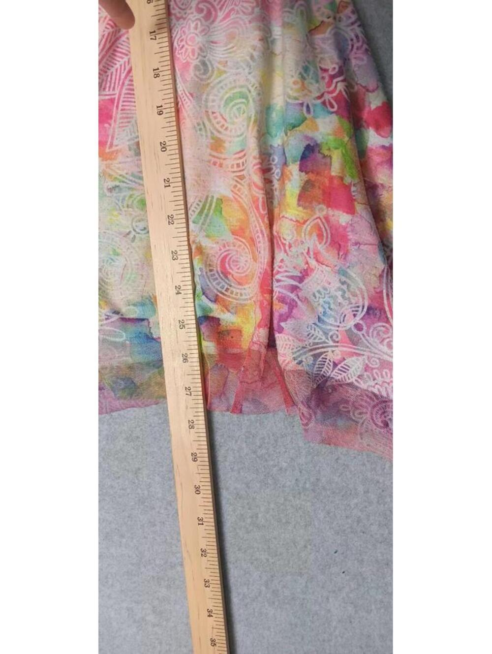 Indigo Soul Asymmetrical Blouse Top Womens Size Large Multicolor Paisley Design - Picture 4 of 12
